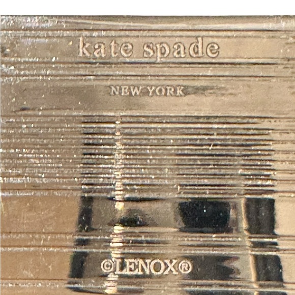 Kate Spade New York Lennox Library Stripe Silver Plate Napkin Rings—Set of 4 - Picture 8 of 9